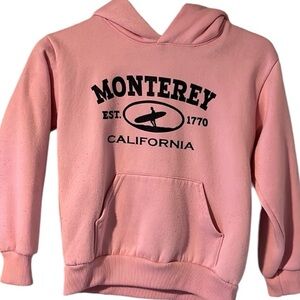 Monterey CA Hoodie Pink Girls Youth Large